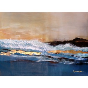 L'passo Benjamin, 36 x 48 Inch, Acrylic on Canvas, Abstract Paintings, AC-LPB-032